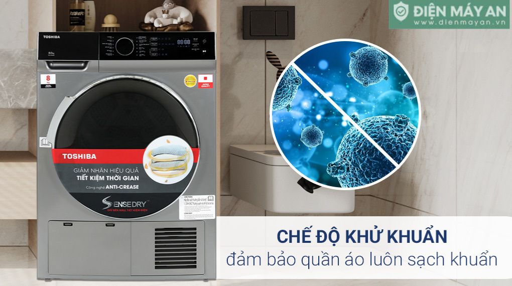 Máy Sấy Ngưng Tụ Toshiba 8 Kg TD-K90MEV(SK)